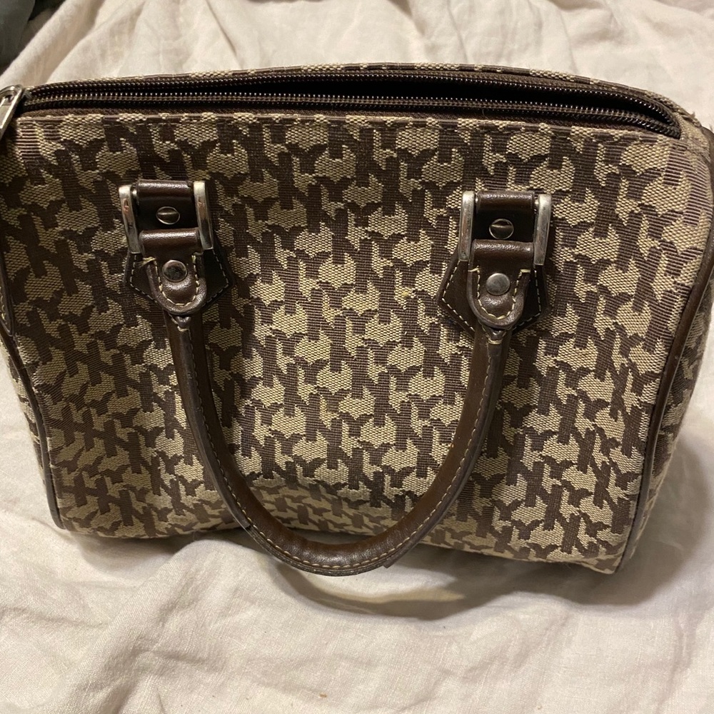 New York & co dark brown duffle purse